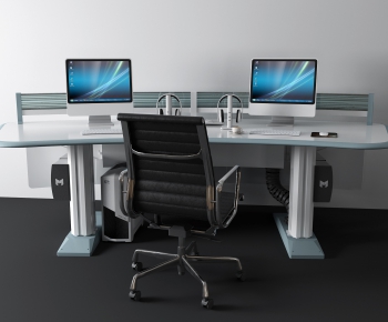 Modern Computer Desk And Chair-ID:380920313