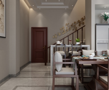 New Chinese Style Dining Room-ID:747748816