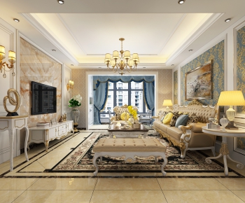 European Style A Living Room-ID:712498514