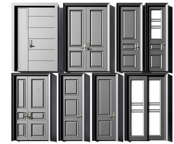 Modern Unequal Double Door-ID:894895672