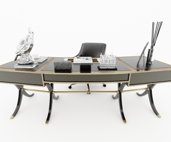Modern Computer Desk And Chair-ID:592992882