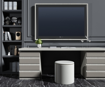 Modern Computer Desk And Chair-ID:891487818