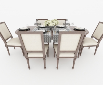 American Style Dining Table And Chairs-ID:880315524