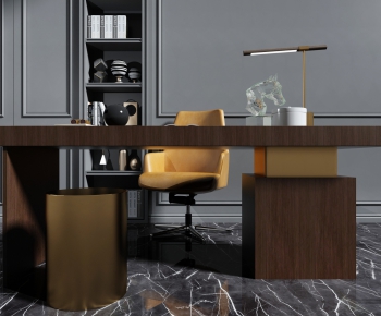 Modern Computer Desk And Chair-ID:152376471