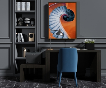 Modern Computer Desk And Chair-ID:565282844