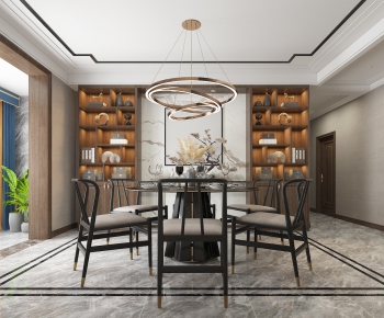 New Chinese Style Dining Room-ID:735250617