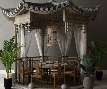 New Chinese Style Dining Table And Chairs-ID:106939755