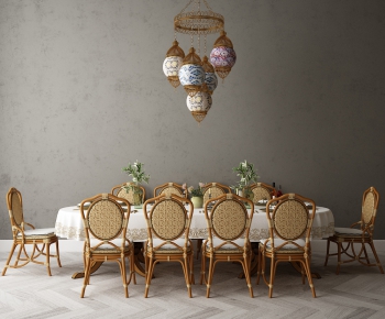 Nordic Style Dining Table And Chairs-ID:365650916