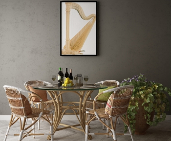 Nordic Style Dining Table And Chairs-ID:421632498