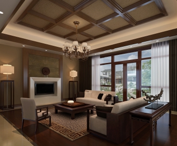 Chinese Style A Living Room-ID:182251866