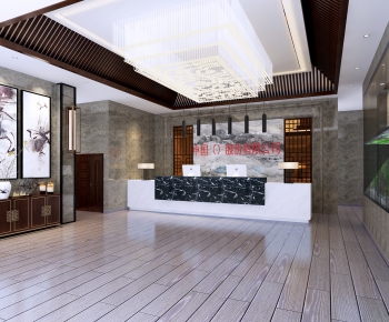 New Chinese Style Office Reception Desk-ID:339796317