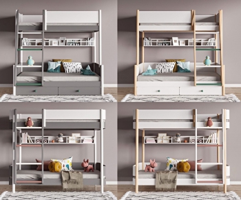 Nordic Style Bunk Bed-ID:609399524