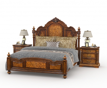 European Style Double Bed-ID:380654372