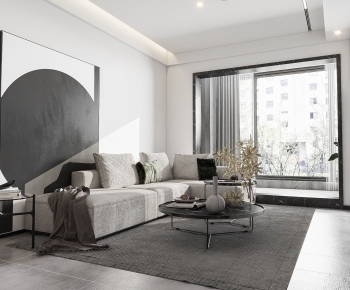 Modern A Living Room-ID:602229513