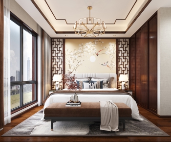 New Chinese Style Bedroom-ID:799268334