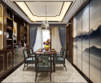 New Chinese Style Dining Room-ID:812302386