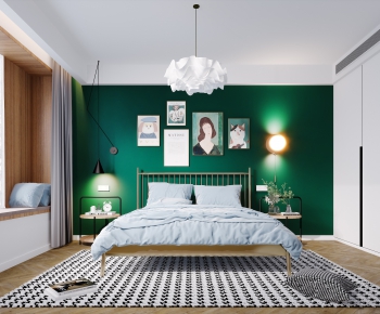 Nordic Style Bedroom-ID:596248322