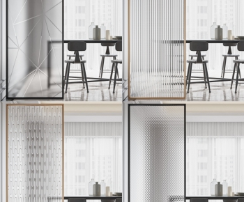 Modern Glass Screen Partition-ID:341004597