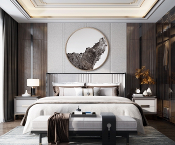 New Chinese Style Bedroom-ID:502600268
