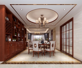 Chinese Style Dining Room-ID:115059186