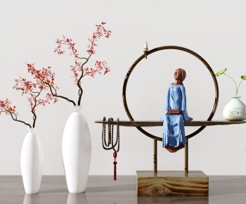 新中式花瓶人物雕塑摆件-ID:497817276