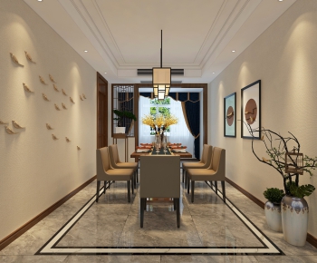 New Chinese Style Dining Room-ID:254241437