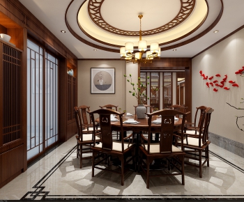 New Chinese Style Dining Room-ID:679511384