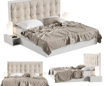 Modern Double Bed-ID:887512559