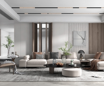 Modern Wabi-sabi Style A Living Room-ID:122224848