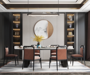 New Chinese Style Dining Room-ID:989278256