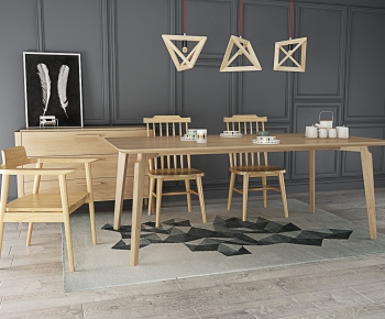 Nordic Style Dining Table And Chairs-ID:916415553