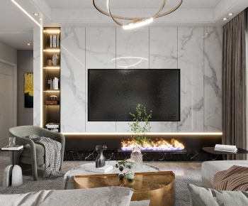 Modern A Living Room-ID:403701711