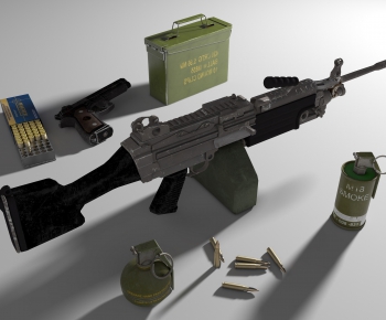 现代轻机枪M249 子弹 手雷 烟雾弹-ID:811242237