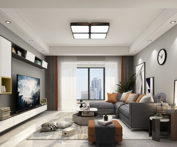 Modern A Living Room-ID:481659394