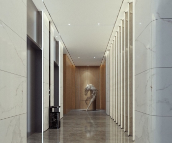 Modern Corridor Elevator Hall-ID:243265929