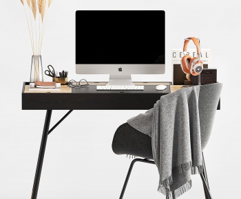 Modern Computer Desk And Chair-ID:357253651