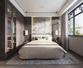 New Chinese Style Bedroom-ID:860527992
