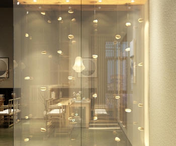 New Chinese Style Glass Screen Partition-ID:751272612