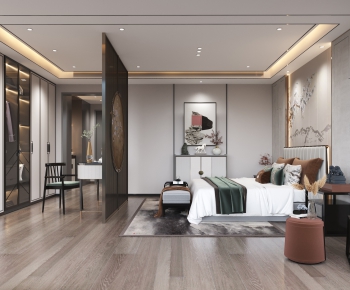 New Chinese Style Bedroom-ID:212125112