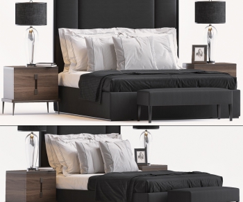 Modern Double Bed-ID:110945729