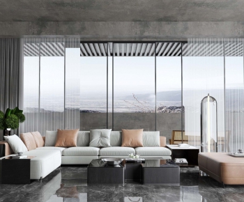 Modern A Living Room-ID:498534455
