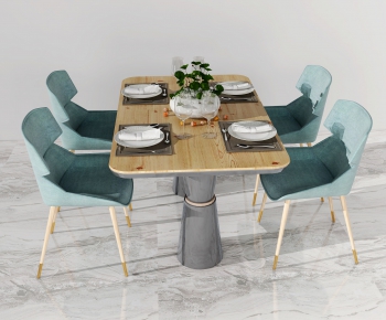 Nordic Style Dining Table And Chairs-ID:415911348