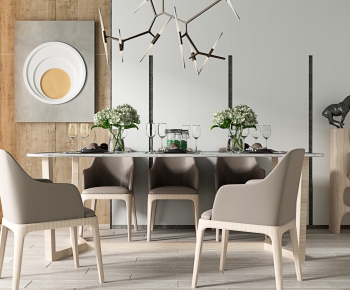 Nordic Style Dining Table And Chairs-ID:616182491