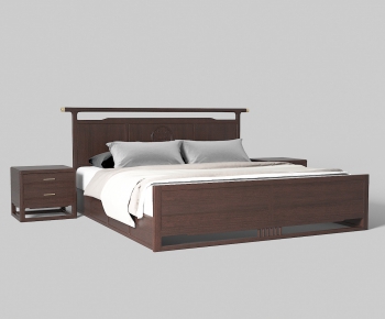 New Chinese Style Double Bed-ID:262314621