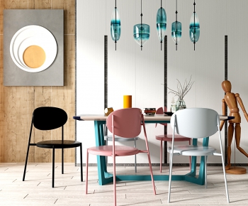 Nordic Style Dining Table And Chairs-ID:118604242