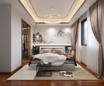 New Chinese Style Bedroom-ID:968962339
