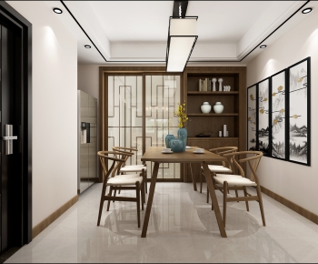 New Chinese Style Dining Room-ID:941890856