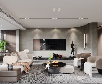 Modern A Living Room-ID:664251818
