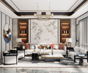 New Chinese Style A Living Room-ID:462531725