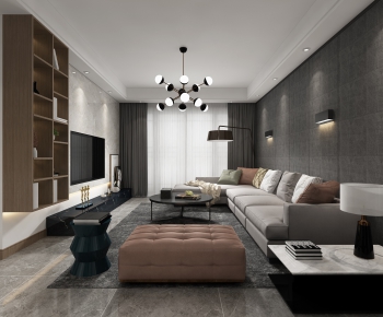 Modern A Living Room-ID:651764227